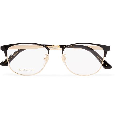 gold and black gucci glasses|Gucci clear and gold glasses.